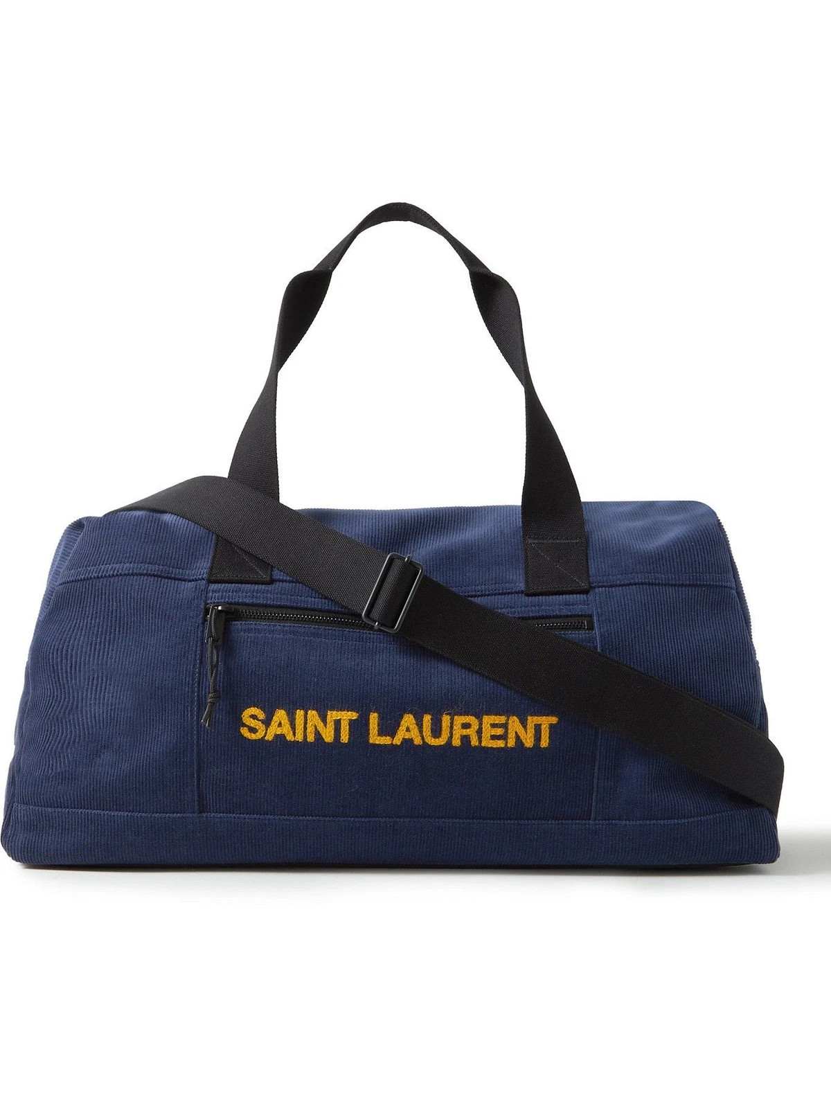 Saint Laurent - Borsone Nuxx - Tessuto Navy/Nero Logo Weekender - Tracolla