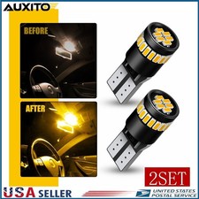 AUXITO T10 Wedge 194 168 2825 Yellow Amber LED Turn Signal Marker Light Bulbs D