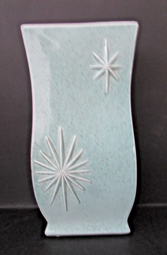 VINTAGE RED WING BLUE "STARBURST" VASE #
