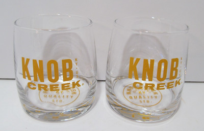 Knob Creek Bourbon Whiskey Clermont Kentucky USA 2 Cocktail 10 Oz. Glasses