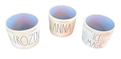 #ad Rae Dunn Disney by Magenta Frozen Cups Ice Magic 3 Pc Set FROZEN Snowflake Anna $22.00