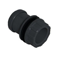 FLOPLAST 32mm Black Pushfit Waste Tank Connector - FREE Next-Day Delivery