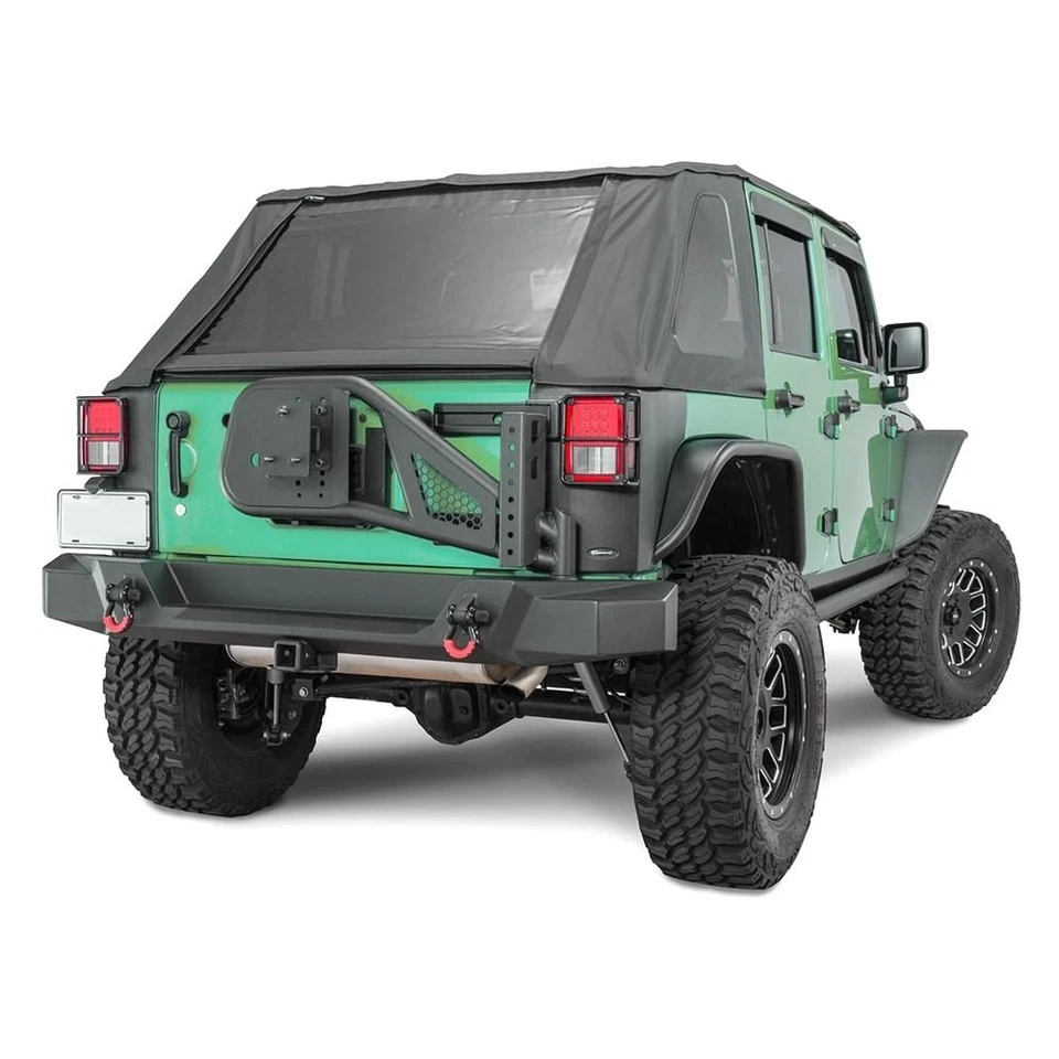 For Jeep Wrangler JK 18 TrailGuard Full Width Black Powder Coated Rear HD Bumper — 第 3/4 张图片