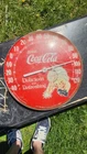Vintage Jumbo Dial Metal COCA COLA Advertising Thermometer Parts/Repair
