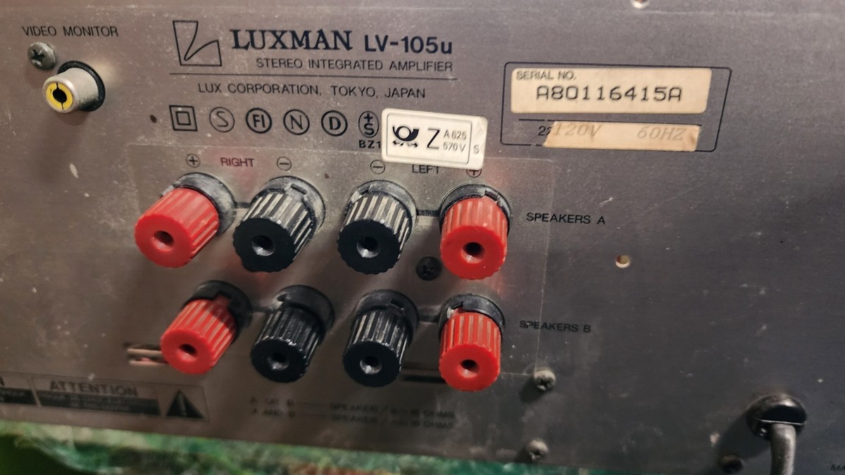 VIntage LUXMAN LV-105U HYBRID TUBES Stereo Integrated Amplifier