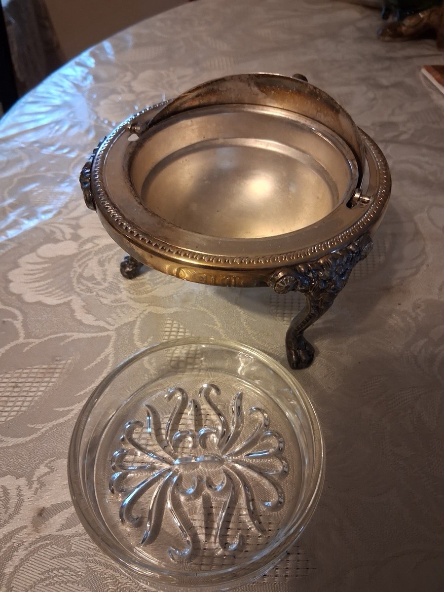 Vintage 1883 F.B. Rogers Silver Co. 273 Dome Roll Top Caviar