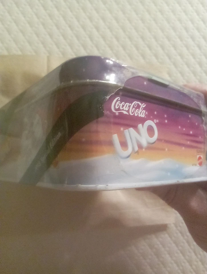 Vintage UNO Card Game In COCA-COLA Polar Bears Collector's Tin 1998 Coke Sealed  - Image 3 of 4