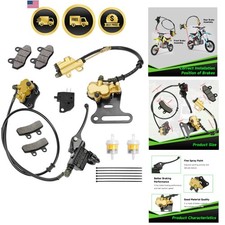 Kit Impianto Freno Pit Bike Gruppo Disco Idraulico Anteriore Posteriore 50cc 70cc 125cc