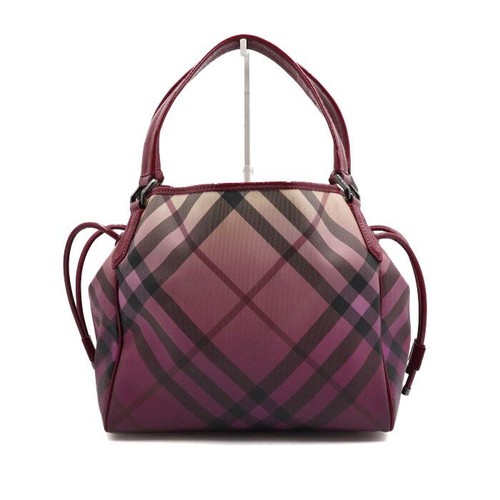 Burberry PVC Canvas Violet Gradient Nova Check Biltmore Women's Tote 152315965