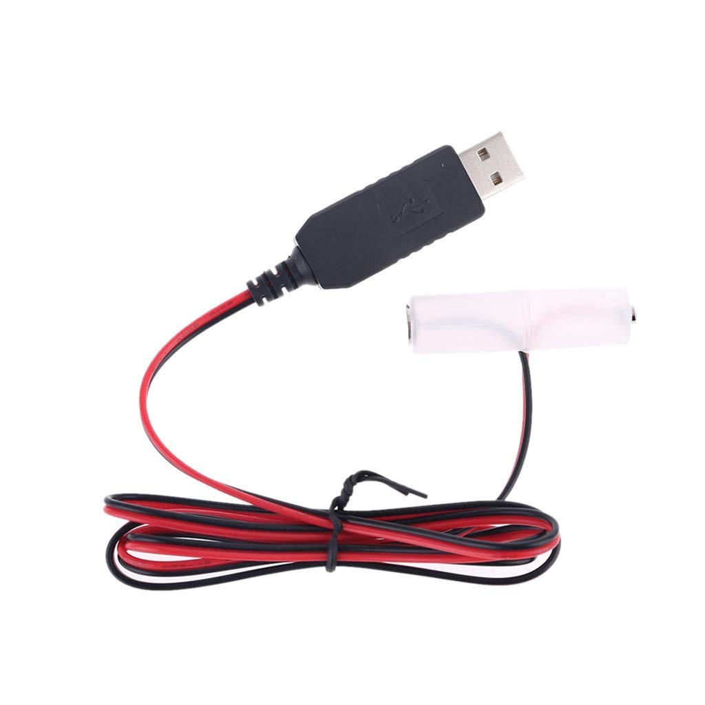 Aa Battery Eliminator Power Supply Adapter 1m Usb Power Supply Cable1.5v 6v 4 Ty
