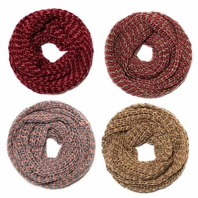 XXL Loop Schal Winterschal Damen Strickschal Grobstrick Warm Rundschal Meliert