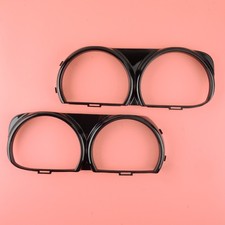 Black Right & Left Headlight Lamp Bezel Frame Trim fit for Dodge Challenger