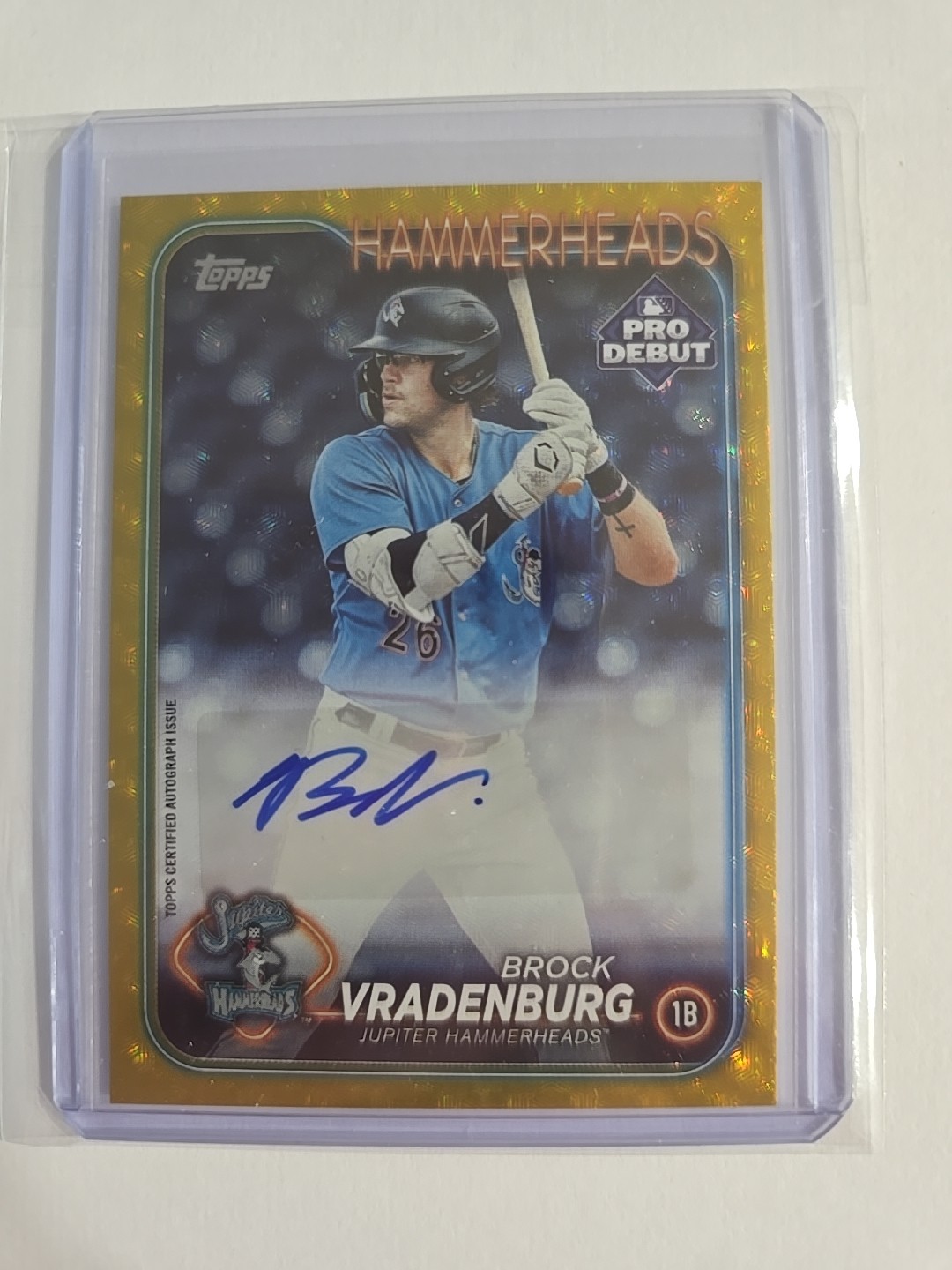 2024 Topps Pro Debut Superfractor Auto, Brock Vradenburg- #1 Of 1