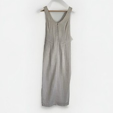 Vintage Rampage Beige Midi Sheath Dress Women’s Medium Sleeveless 80s Minimalist