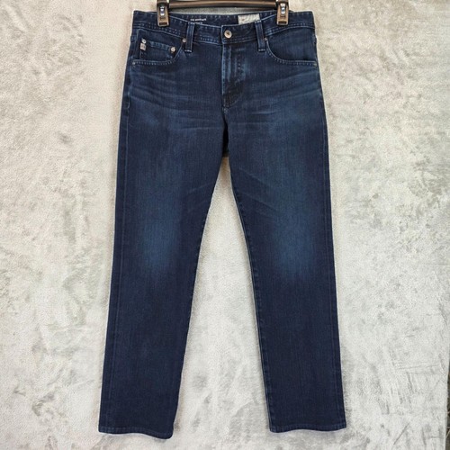 AG Adriano Goldschmied The Graduate Jeans Mens 32 Dark Blue Slim Straight Denim