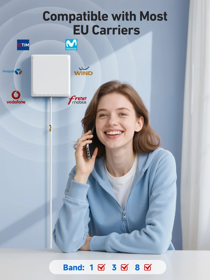 5G 4G Mobiler 900/1800/2100MHz Handy-Signalverstärker Band 1/8/3 Kit Anruf Netz - Bild 4 von 4