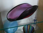 Vintage Flavio Poli  Seguso Murano Art Glass Valva Bowl venini barovier era
