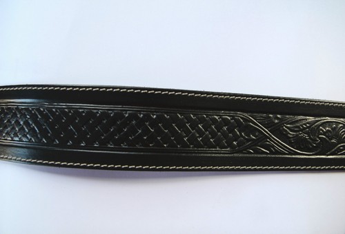 Gitarrengurt in 6 Farben, Leder mit Prägung "Texas"   - Bild 8 von 17