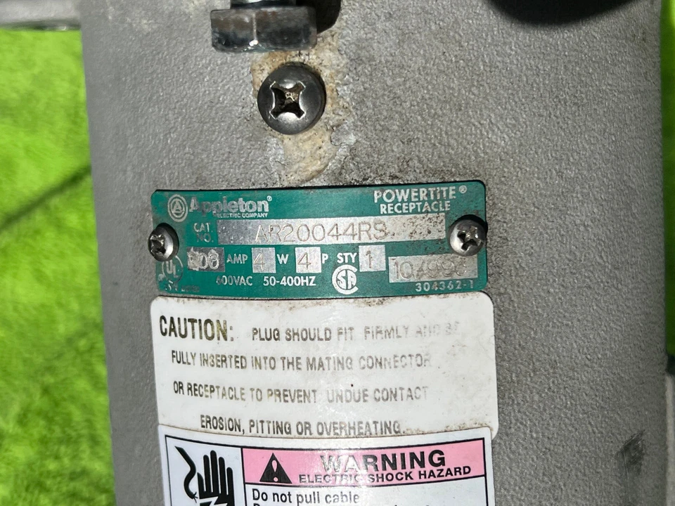 Appleton AR20044RS 200A *4W * 600V * 4P Powertite Receptacle #304688 * Telecom* - Image 2 of 4