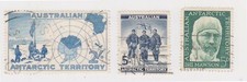 (K141-41) 1957 Australia AAT Antarctic  mix of 3 stamps 5d and 2/- (AP)