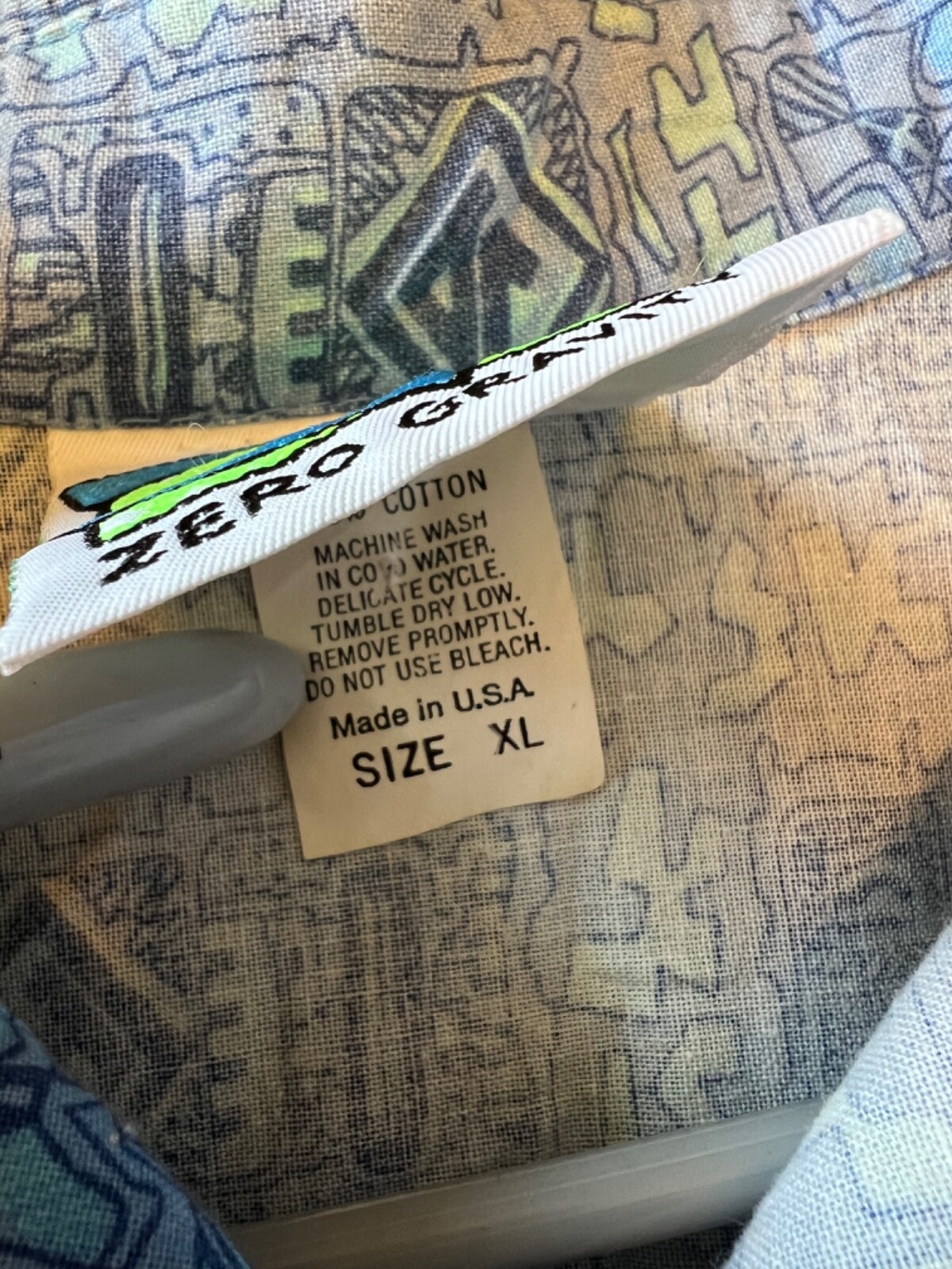 Vintage 90s Zero Gravity Pattern Button Shirt XL … - image 4