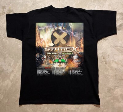 Static-X Machines vs Monster Tour 2025 Black Trend Shirt  FN1162