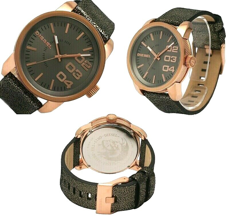NEW DIESEL ROSE GOLD TONE,METALLIC GLITTER LEATHER BAND  display picture 3