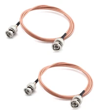 2PCS BNC Male to BNC Male 50-Ohm RG316 Coax Low Loss RF Cable (Multi-Length)