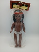Darice 11 1/2 Inch Dark Skin Native American Crafting Doll 1299-63 Crochet Knit
