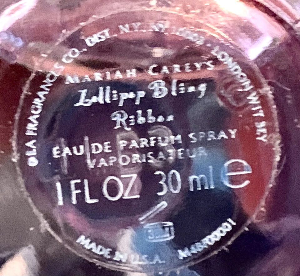 Mariah Carey LOLLIPOP BLING RIBBON - 1 oz EDP perfume tapa mariposa azul (#HH2) Foto 3 de 3