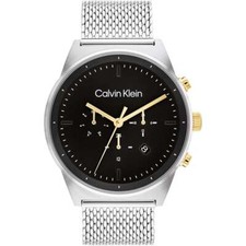 Herrenuhr CK CALVIN KLEIN TIMELESS 25200296 Multifunktion Stahl Mesh Schwarz