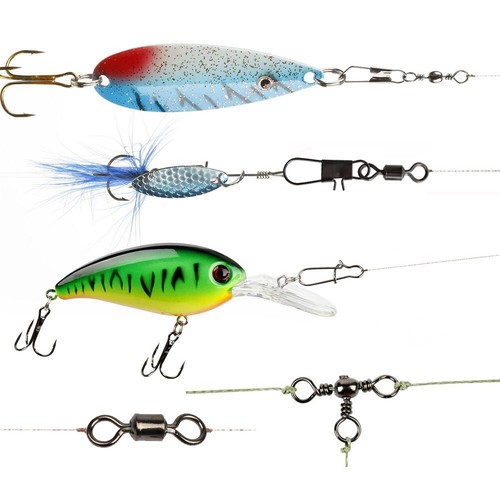 Fishing Swivels Snaps Kit Rolling Barrel Swivel Lure Connector Tackle Box 1#-10# - Picture 43 of 48