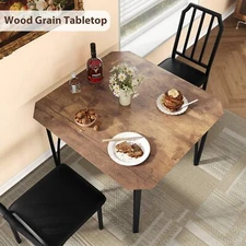 3 Piece Kitchen Table and 2 Upholstered Chair ,Home Dining Room Table Set Modern