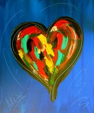 HEART VALENTINE ABSTRACT  stretched  PAINTING CANVAS ART CONTEMPORARY UArvSC