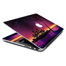 Skin Wrap for MacBook Pro 15 inch Retina Palm Tree Stars and Sunset Purple