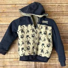 Marvel Heroes Lined Zip Up Hoodie Boys 7 Blue