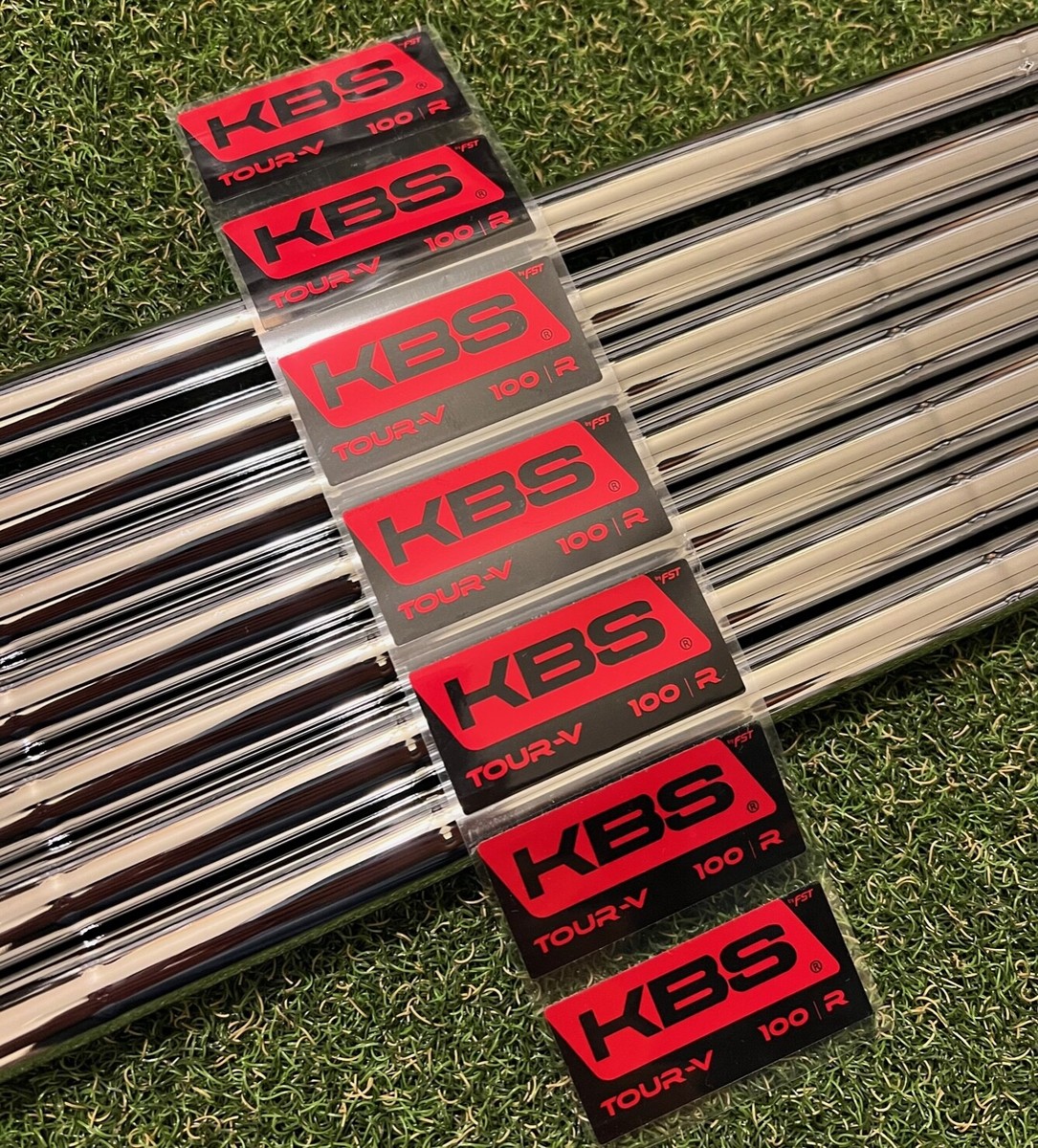 Set 6 Shafts KBS Tour 125 Stiff+ .355 Conique 34.75-37"