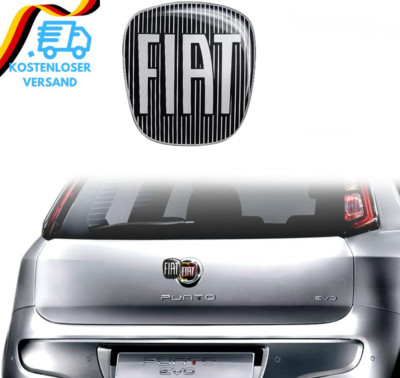 Fiat 14186G 3D Aufkleber Logo Für Punto Evo, Hinten, Schwarz, 71 X 65 Mm