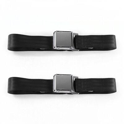 VW Type 1 1958 - 1967 Airplane 2pt Black Lap Bucket Seat Belt Kit - 2 Belts hot