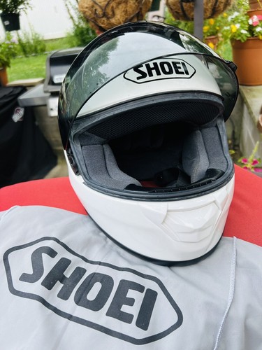 Shoei QWEST White Full Face Helmet/Dark Tint Visor/Size Small/Storage Bag - 第 12/16 張圖片