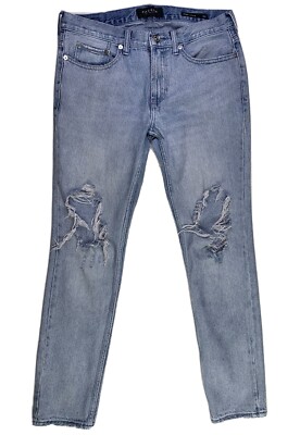 Pacsun Mens Vintage Skinny Distressed Light Washed Retro Sz 30x30