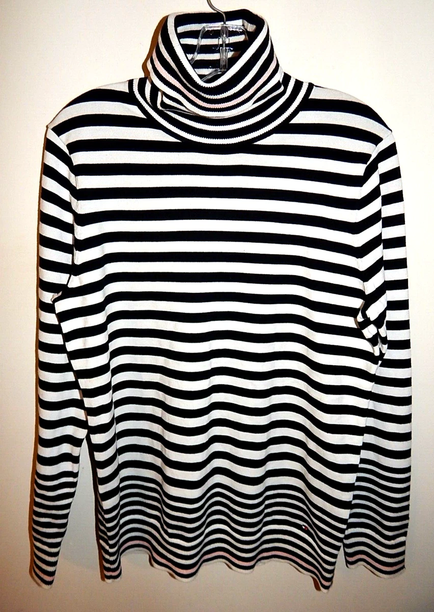 Tommy hilfiger black sales and white sweater