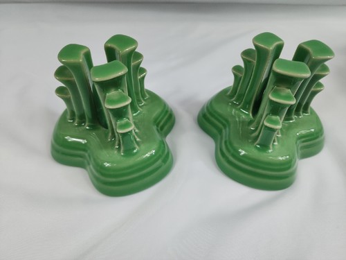 Fiesta ware Meadow Pyramid/tripod Candlestick Holders #17/400 Homer Laughlin USA - Picture 14 of 19