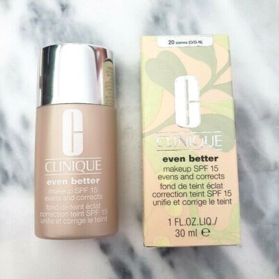 Clinique Even Better Makeup SPF15 Evens and Corrects 20 Sienna (O/D-N) New