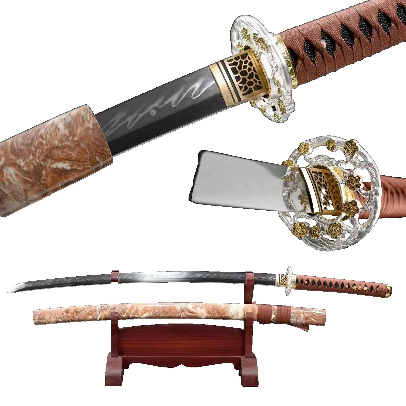 Brown Full Collectible Asian Swords & Sabers