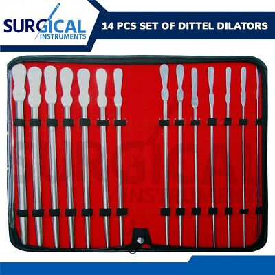 #ad 14 Pieces Set of Dittel Urethral Sounds Dilators Kit Gynecology German Grade $29.99