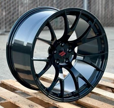 20x11 SRT Mesh Style Gloss Black Wheels Fits Dodge Challenger Charger Widebody