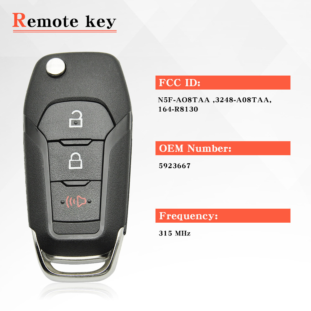 Replacement for 2015 - 2019 Ford F-150 F-250 350 Keyless Remote Flip Key Fob 164-R8130 N5F-A08TAA;by AUTO KEY MAX (Single) in Kenya | Keyless Entry Systems