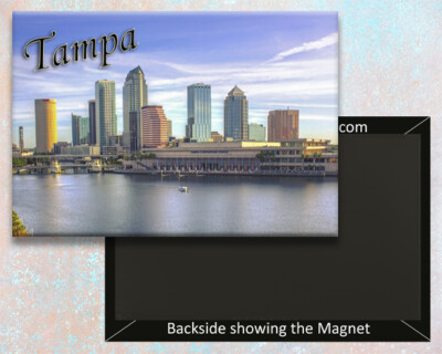 Tampa Skyline Handmade 3.25'' x 2.25'' Fridge Magnet (PMD10005)