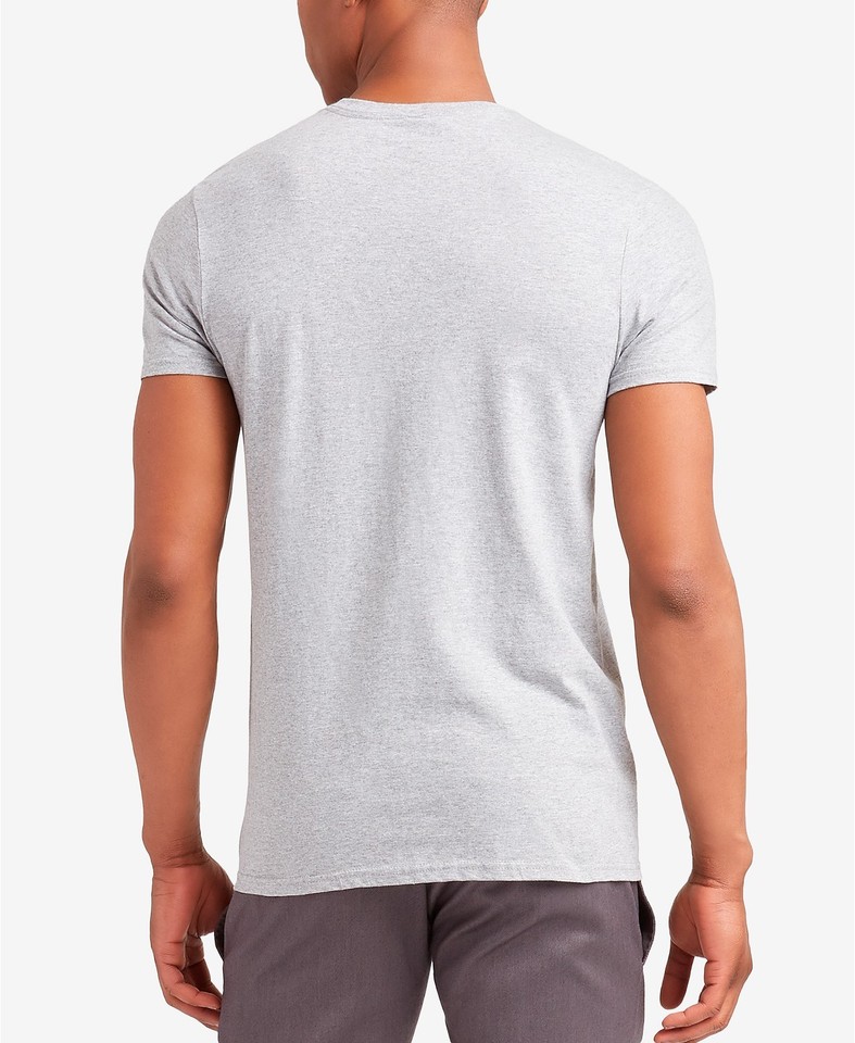 $65 Kenneth Cole Reaction Mens Gray Graphic Short Sleeve Top Crew Neck ...